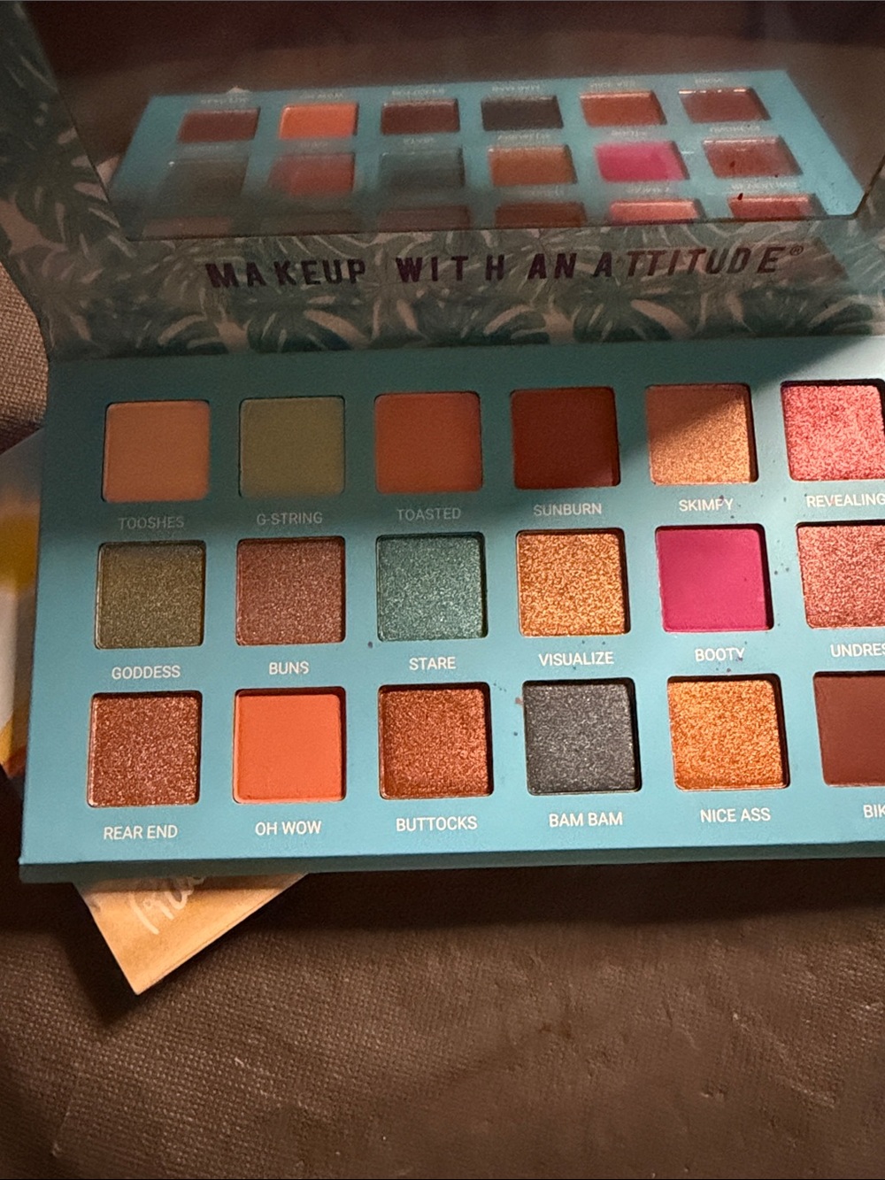 Rude Cosmetics Vibrant Eyeshadow Palette in Turquoise with Warm & Bright Shades